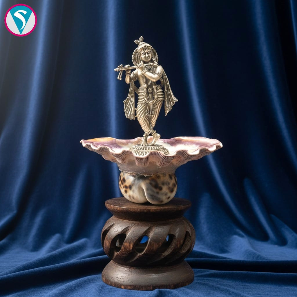 Antique 3D Krishna Idol